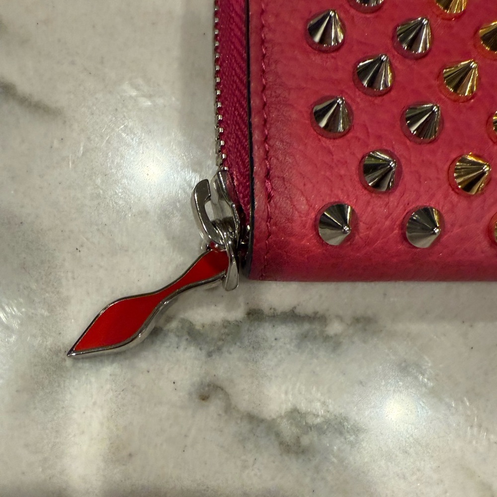 Christian louboutin spike panettone coin purse pink and red - Picture 4 of 16